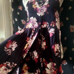 Adam Levine Collection Floral Dress - Black and Pink